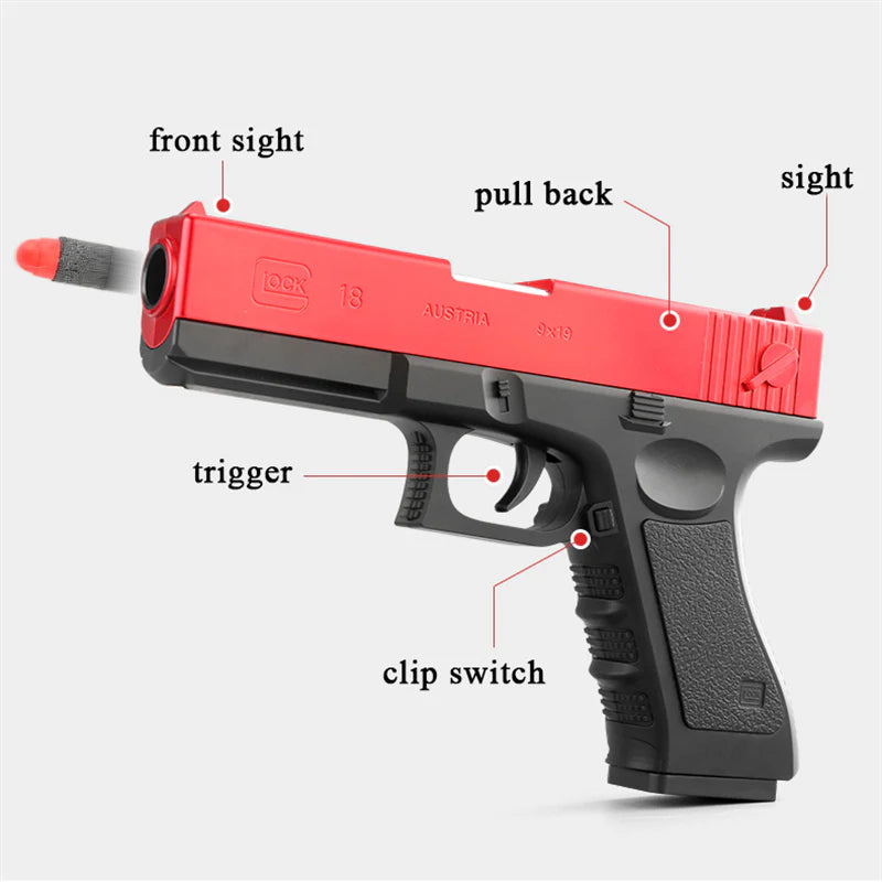 Shell Ejection Soft Bullet Pistol for kids