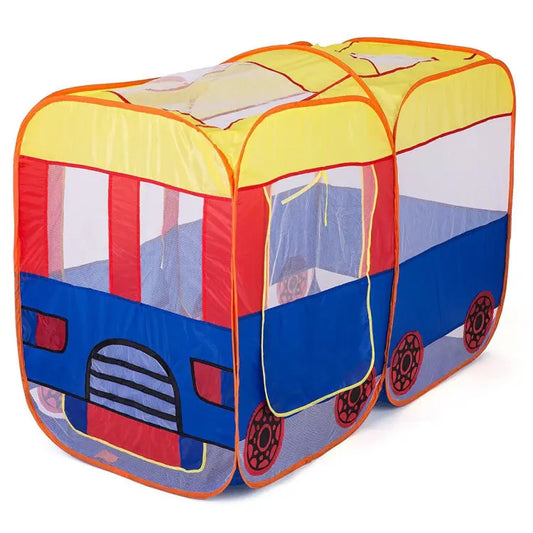 Big Pop Up Tent House + 50 balls For Kids Large School Bus Shape