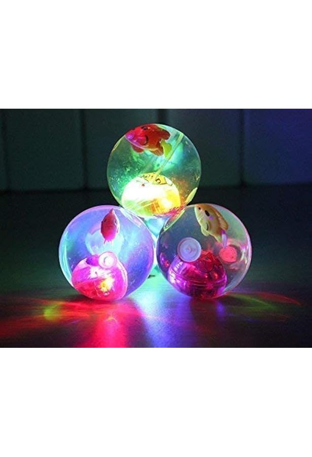 LED Flashing Bouncy Crystal Balls for Kids (Pack of 3)