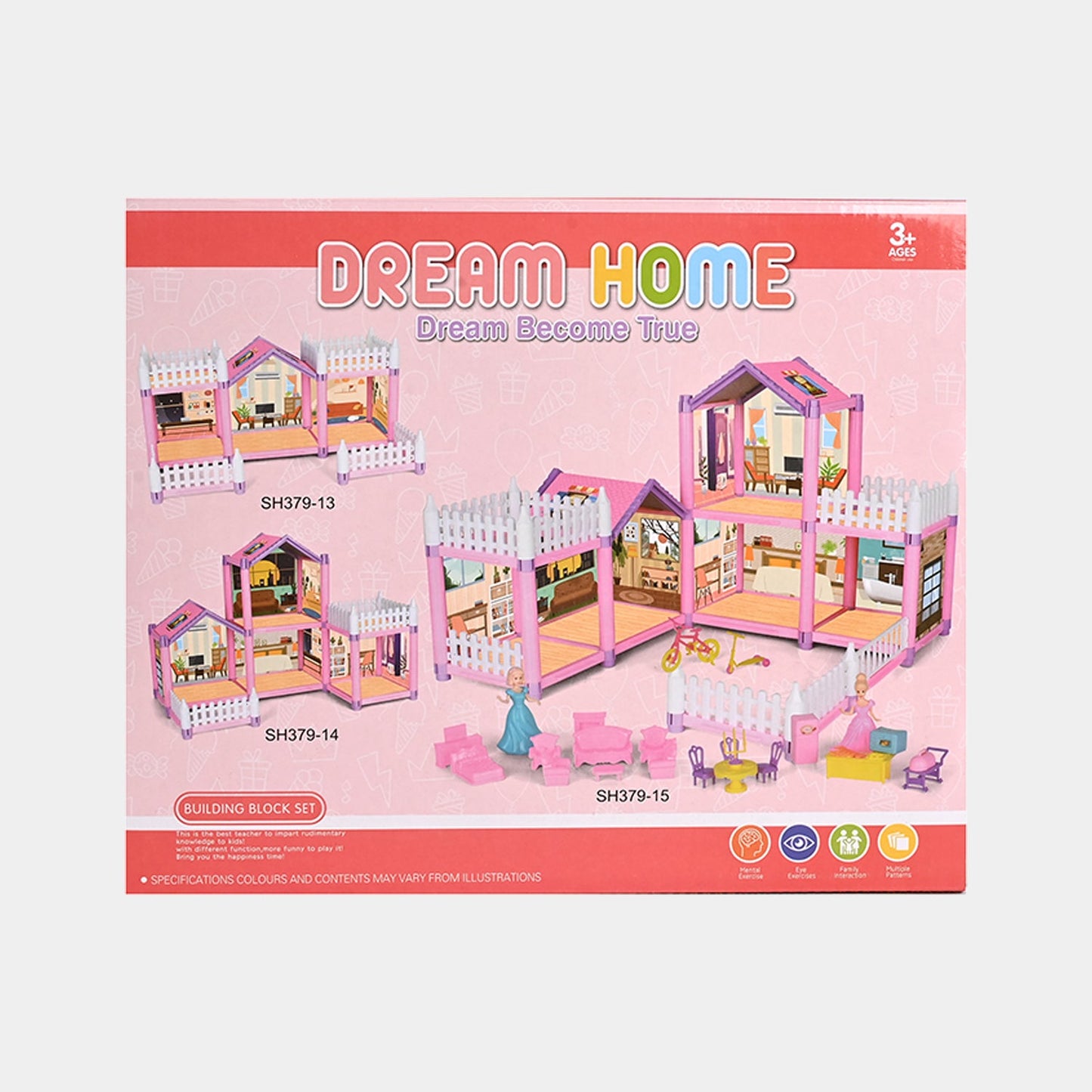 Dream Villa DIY Doll House Construction Set 145 Pieces