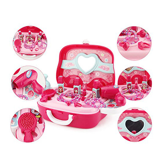 Beauty Pretend Play Briefcase Makeup Playset Pink