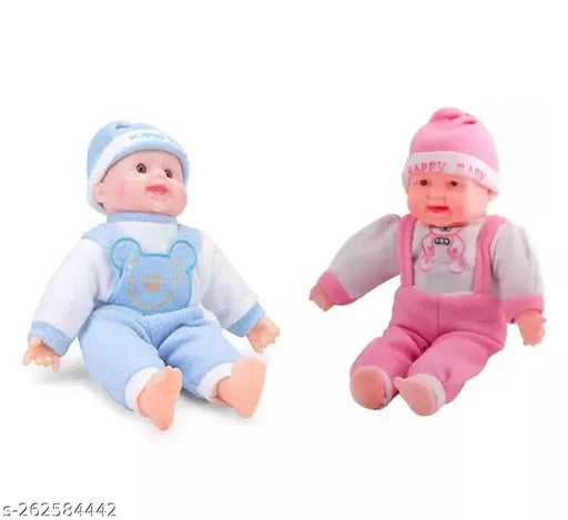 Cute Musical Laughing Baby Doll With Beautiful Woolen Clothes