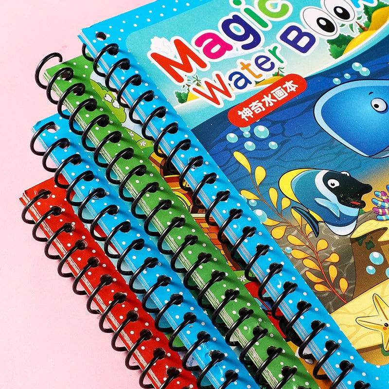 Magic Water Drawing Coloring Book Reusable Mess-Free Kids Art