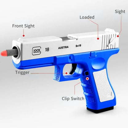 Shell Ejection Soft Bullet Pistol for kids