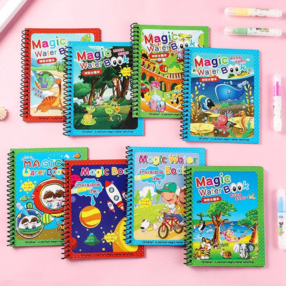 Magic Water Drawing Coloring Book Reusable Mess-Free Kids Art