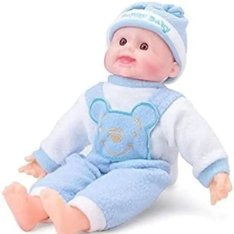 Cute Musical Laughing Baby Doll With Beautiful Woolen Clothes