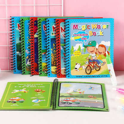 Magic Water Drawing Coloring Book Reusable Mess-Free Kids Art