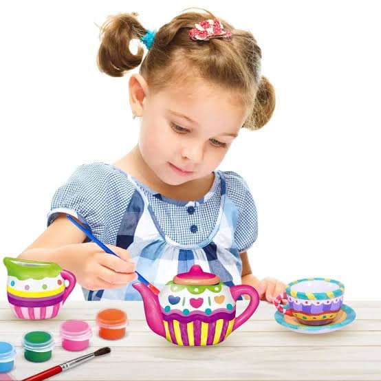 Paint Your Own Mini Tea Set 15 Pieces DIY Kit