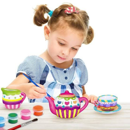 Paint Your Own Mini Tea Set 15 Pieces DIY Kit