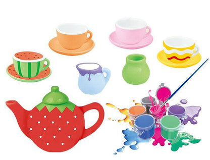 Paint Your Own Mini Tea Set 15 Pieces DIY Kit