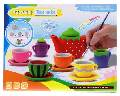 Paint Your Own Mini Tea Set 15 Pieces DIY Kit