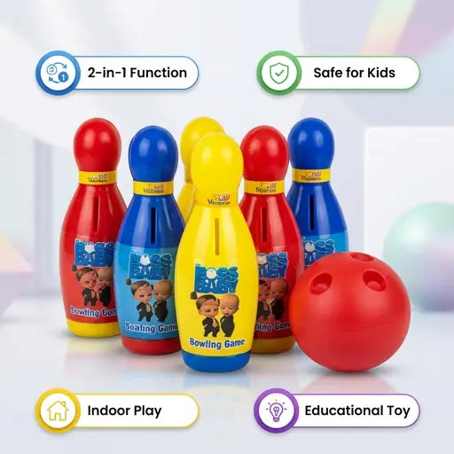 Toyify Baby Bowling 2-in-1 Educational Toy Set