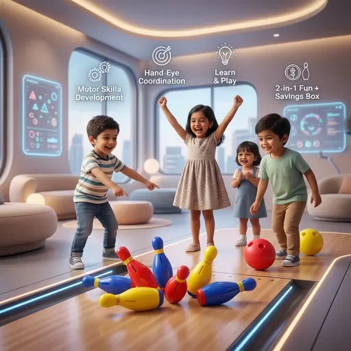 Toyify Baby Bowling 2-in-1 Educational Toy Set