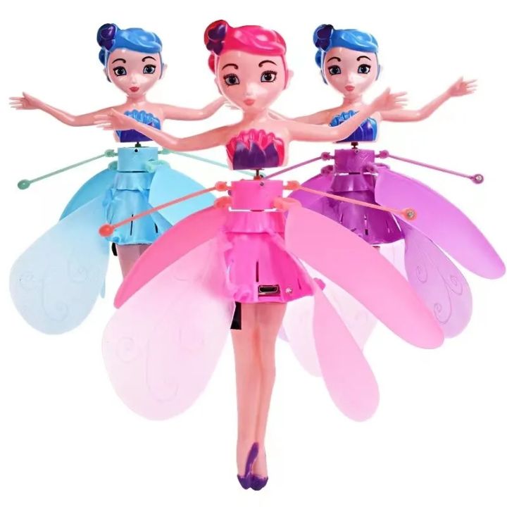 Flying Fairy Princess Doll With Hand Sensor Control And Led Ligh