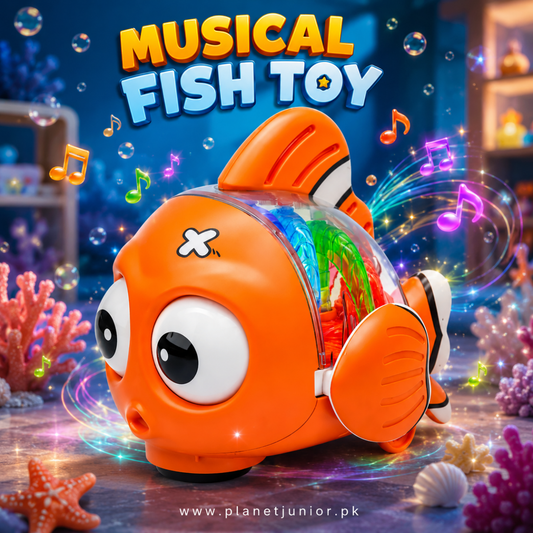 Planet Junior Cute Musical Fish Interactive Sound Toy