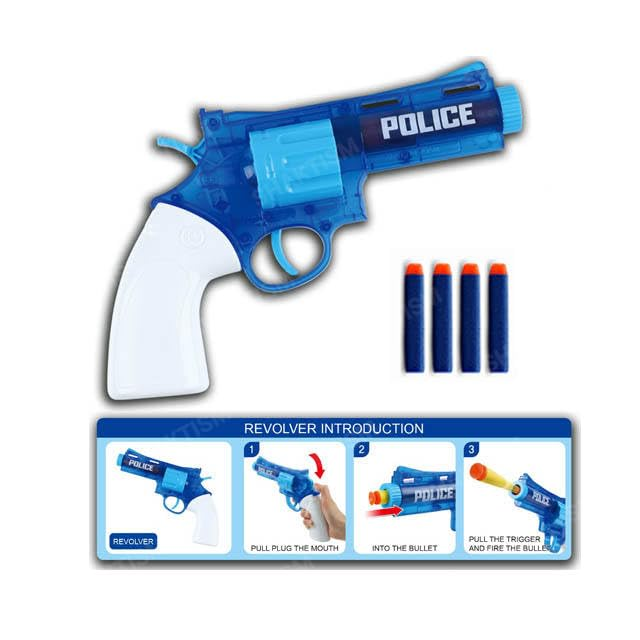 GT 2-in-1 Manual Police Revolver Soft Bullet Water Blaster