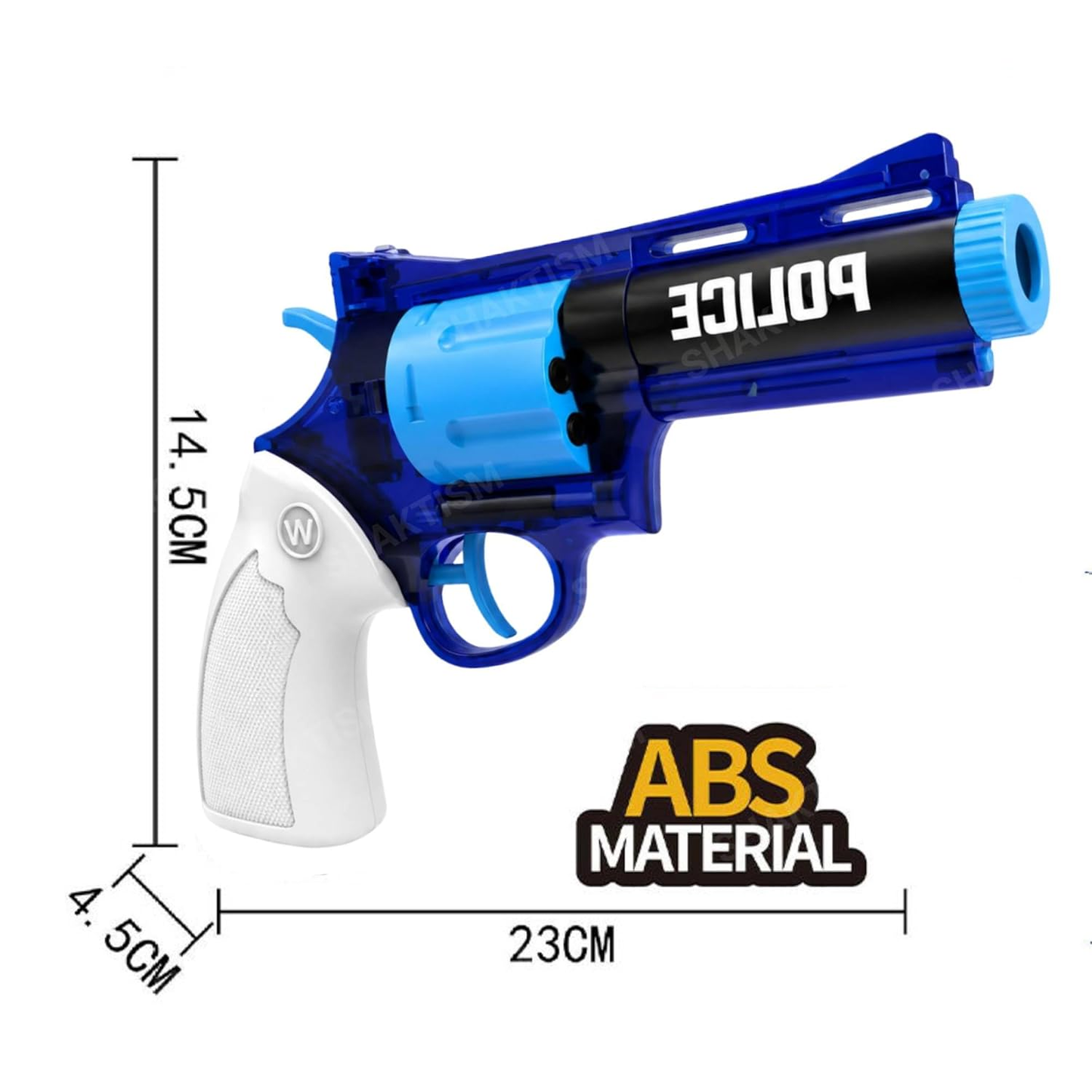 GT 2-in-1 Manual Police Revolver Soft Bullet Water Blaster