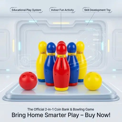 Toyify Baby Bowling 2-in-1 Educational Toy Set