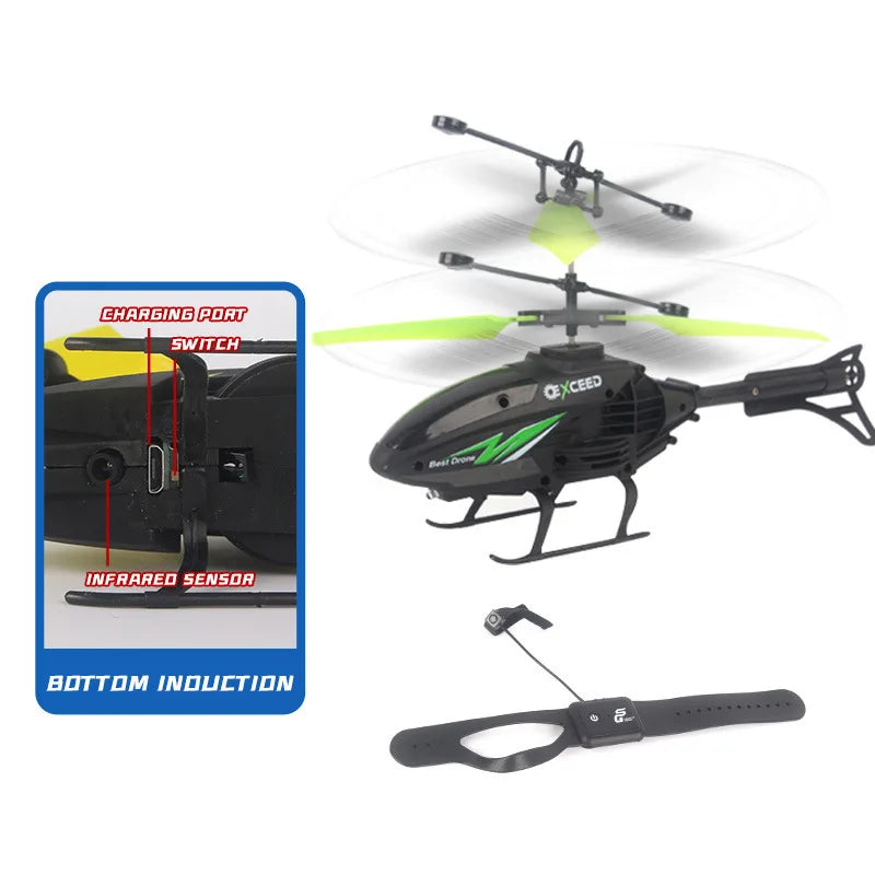 Dynamic Helicopter Motion Sensor Aircraft for Kids