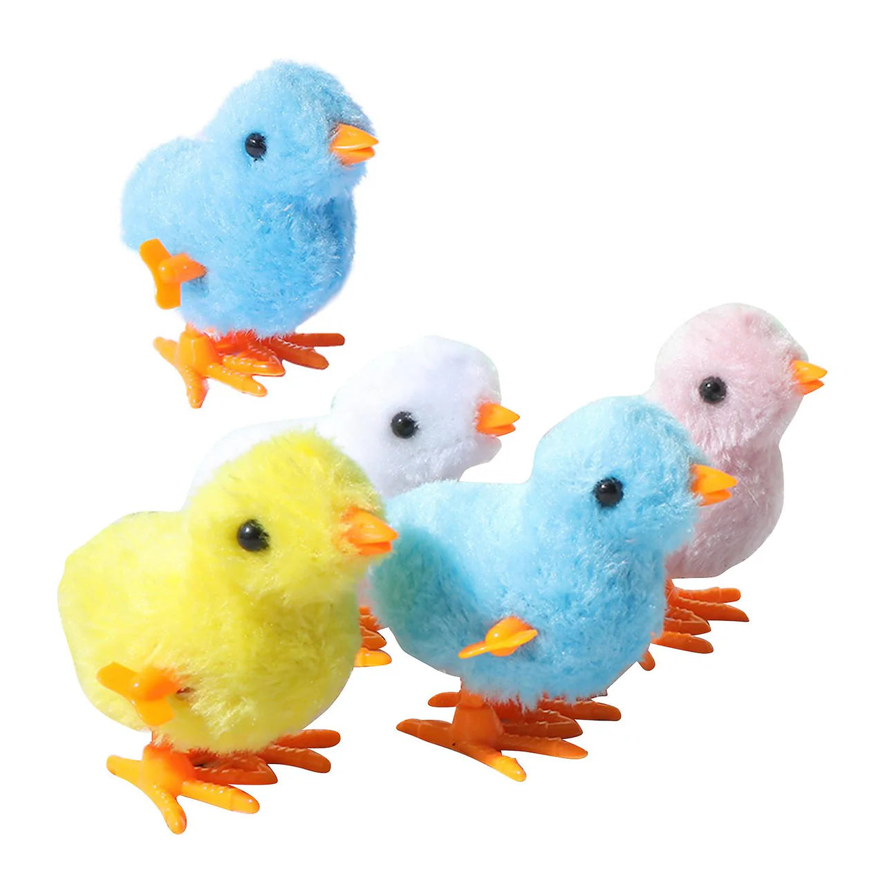 Jumping Chicken Wind up Clockwork Flipping Animal pack of 4