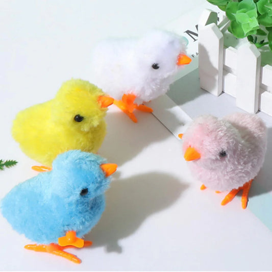 Jumping Chicken Wind up Clockwork Flipping Animal pack of 4