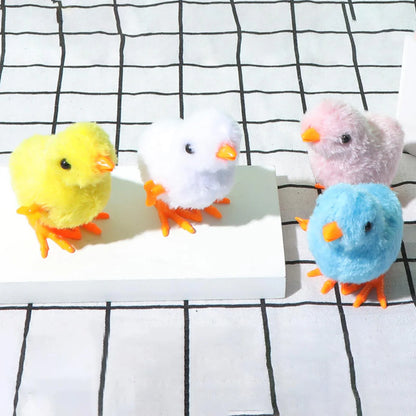 Jumping Chicken Wind up Clockwork Flipping Animal pack of 4