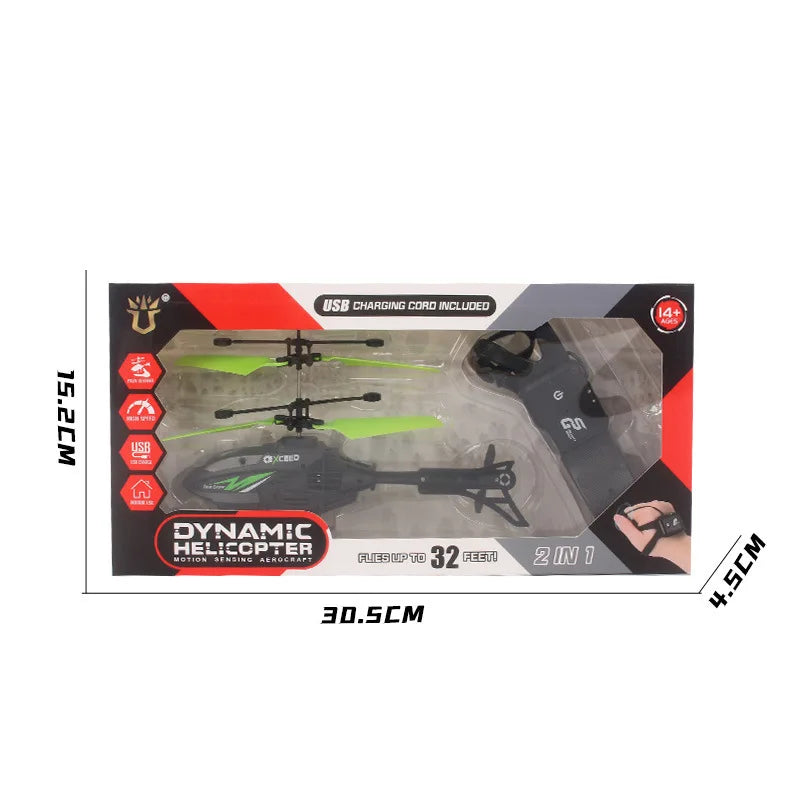 Dynamic Helicopter Motion Sensor Aircraft for Kids