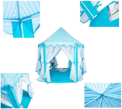 Princess Tent House for Girls with 50 soft balls blue