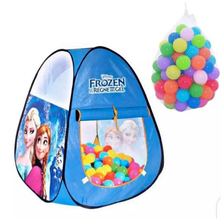 Combo Pack Deal FROZEN TENT HOUSE WITH 50 PCS SOFT PLASTIC BALLS
