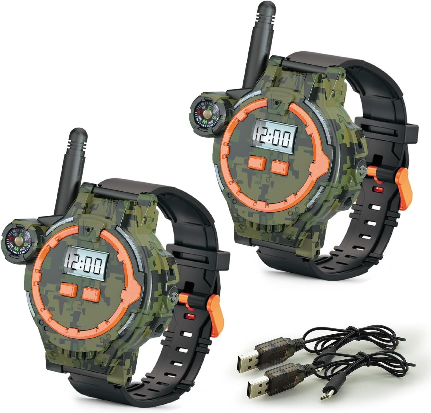 Rechargeable Walkie Talkie Watches for Kids Two-Way Radio