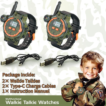 Rechargeable Walkie Talkie Watches for Kids Two-Way Radio