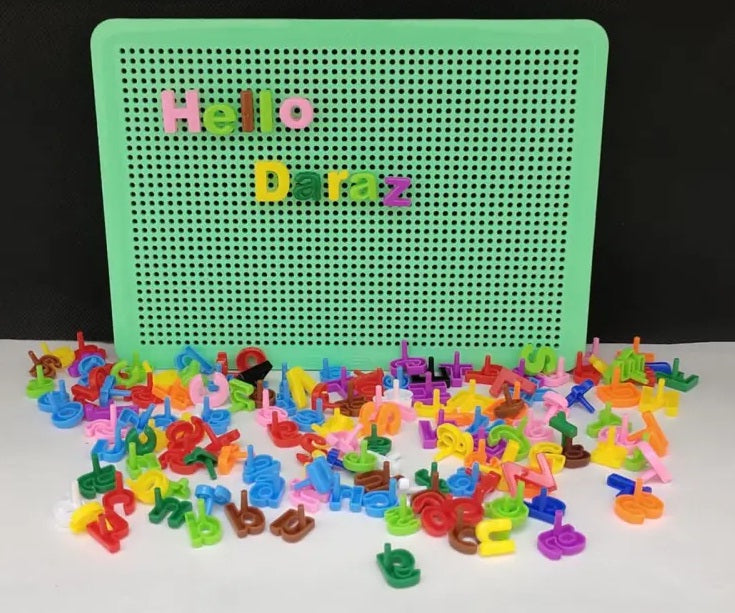 Educational Peg Board For Learning English Aplhabets Pin Board Kids