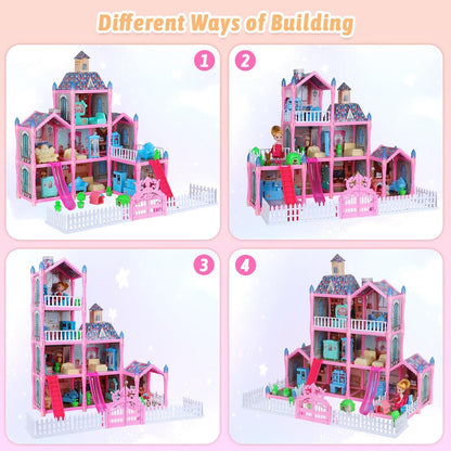 Doll House Role Play Set 191 Pieces Plastic Kids