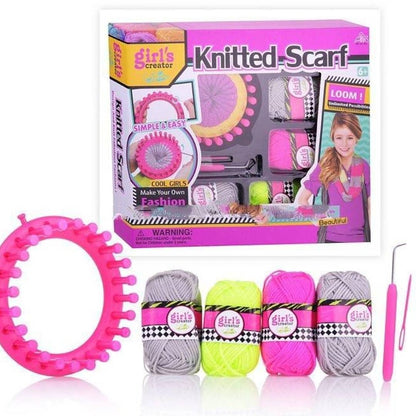 Girls Creator Knitted Scarf Maker Crochet Toy Set for Girls – Multi Color