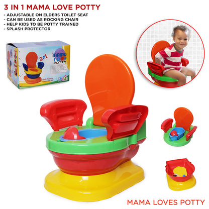 Mama Love Baby Potty Trainer 3 In 1 - Multicolor