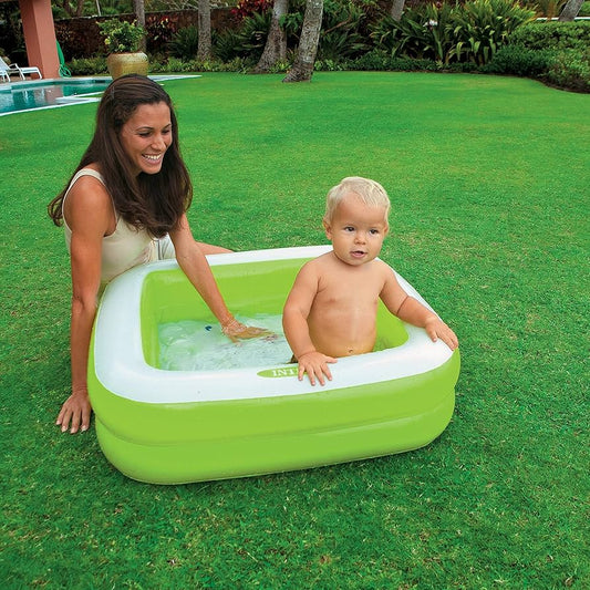 Intex  Inflatable Swimming Pool Square Blue ( 86 x 86cmx25cm) 1-3 years baby