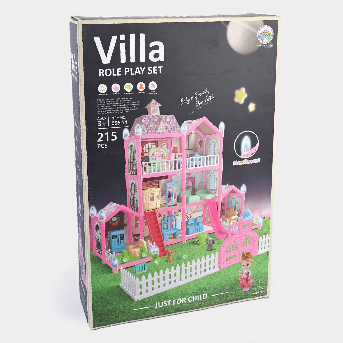 Doll House Role Play Set 191 Pieces Plastic Kids