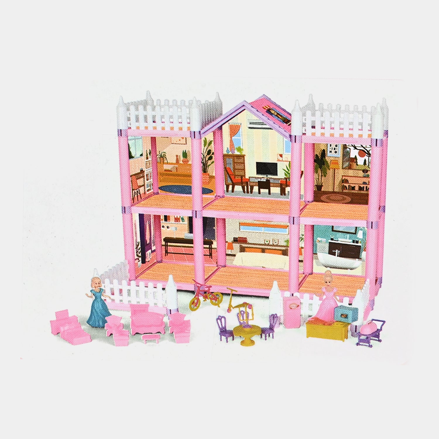 Dream Villa DIY Doll House Construction Set 145 Pieces