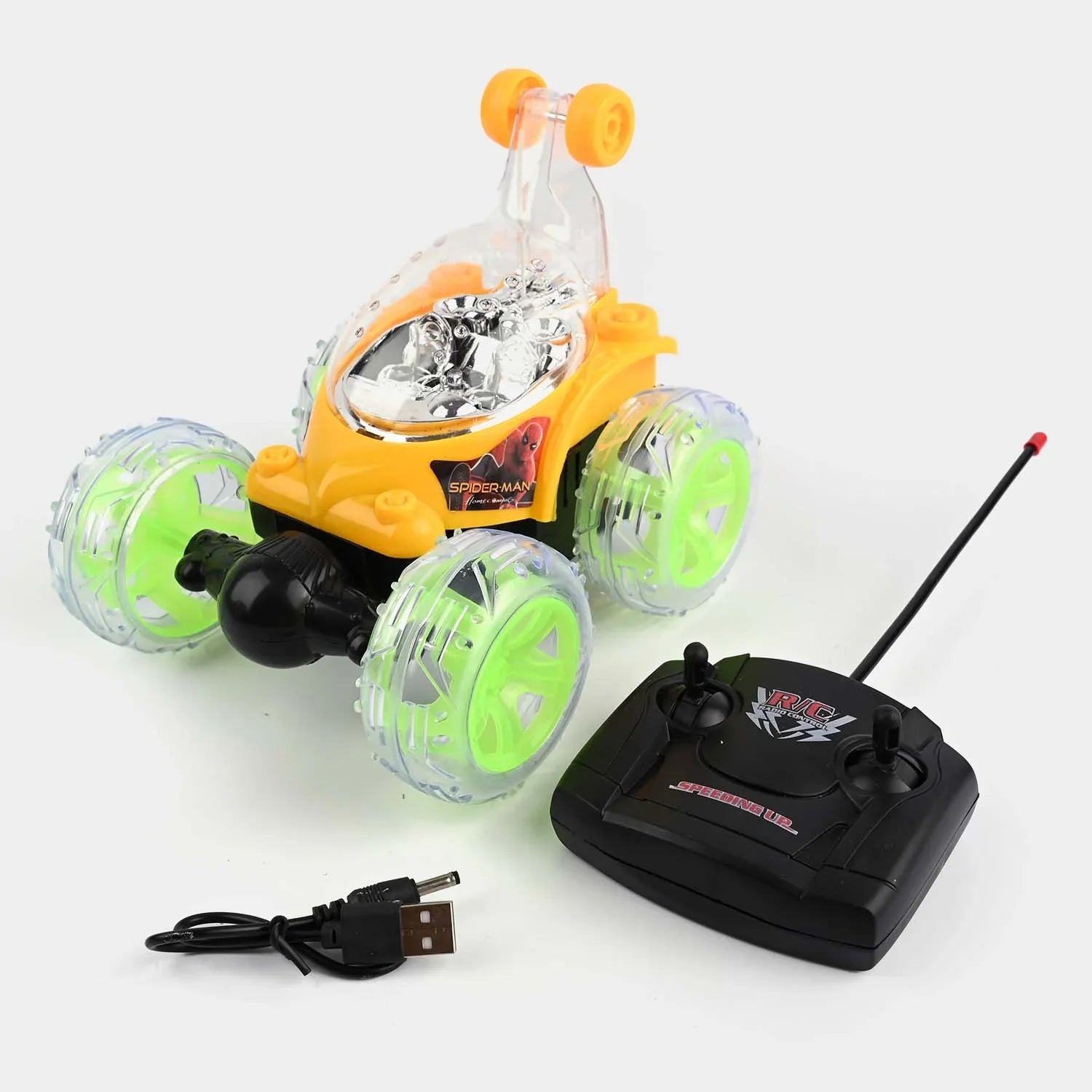 Spongebob Squarepants Remote Control Stunt Car 3D Lights USB
