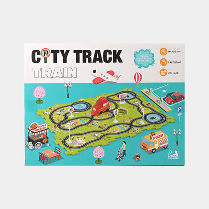 Puzzle Rail Tracks Electric Drive Set 18 Piece Toy
