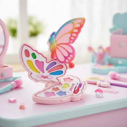 Butterfly Makeup Kit Portable Vanity Case for Kids