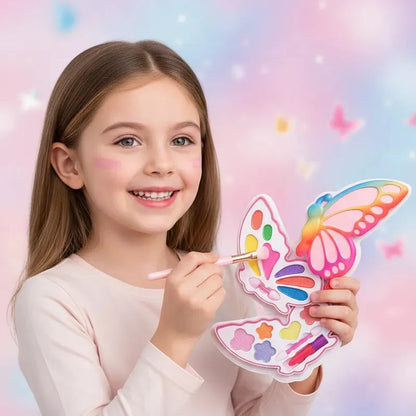 Butterfly Makeup Kit Portable Vanity Case for Kids