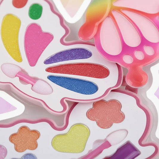 Butterfly Makeup Kit Portable Vanity Case for Kids