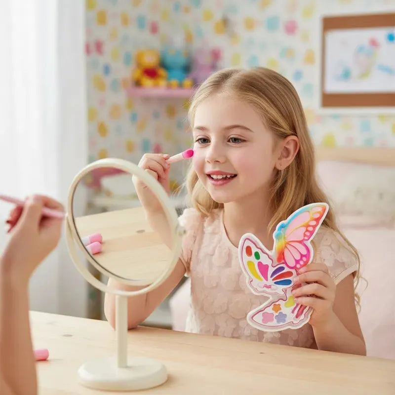 Butterfly Makeup Kit Portable Vanity Case for Kids