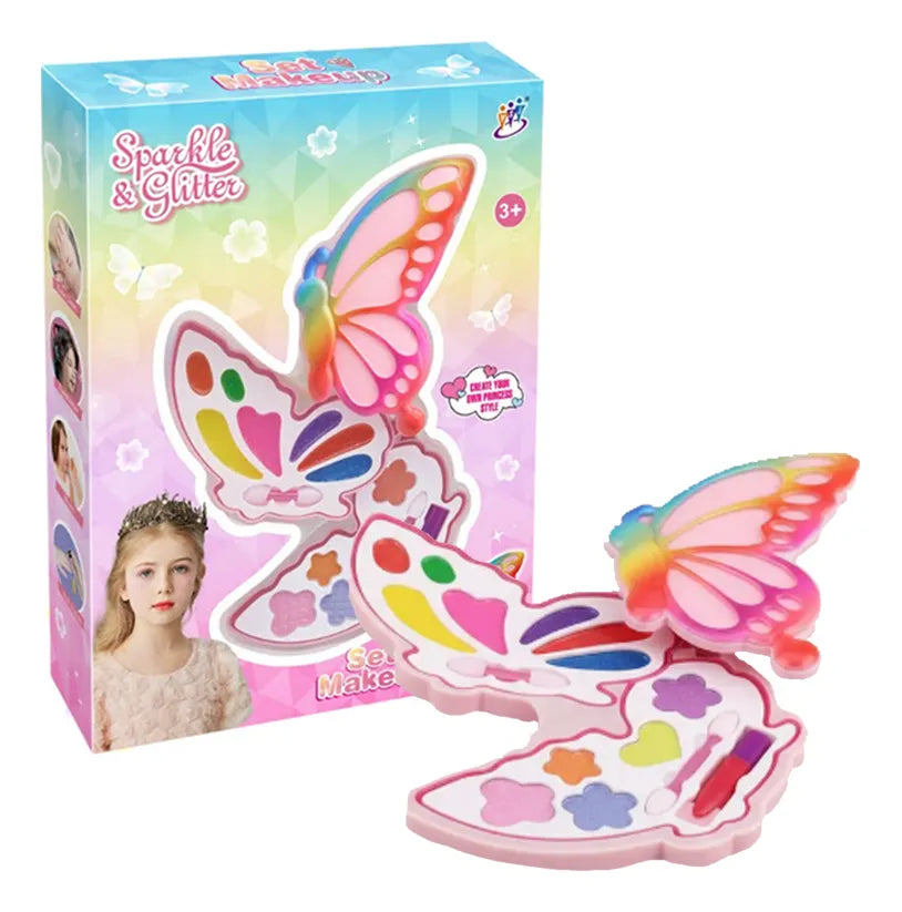 Butterfly Makeup Kit Portable Vanity Case for Kids