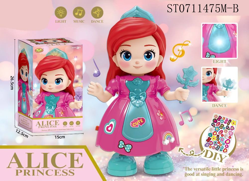 New Electric Multiple Color Dancing Princess with Light and Music for Kids