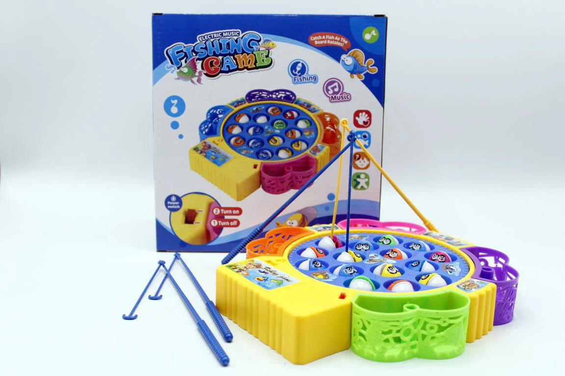 Fishing game with rotating board & music 15 fishes available