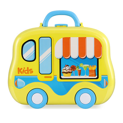 Cooking Chef Kitchen Pretend Play Set Portable Briefcase Yellow