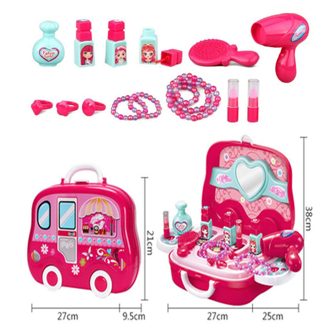 Beauty Pretend Play Briefcase Makeup Playset Pink