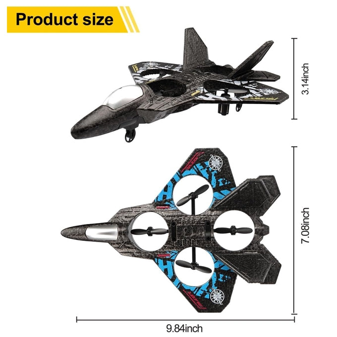 RC Plane Drone Jet Fighter 2.4GHz Quadcopter With 6-Axis Gyro 3D Flip